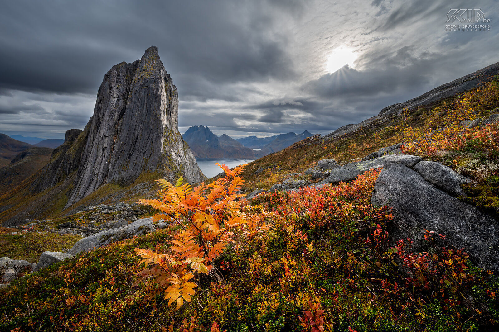 Senja - Segla The Segla, the most iconic rock formation of the island Senja. The mountain peak is 639 meters above the ocean below. The view is really stunning. Stefan Cruysberghs